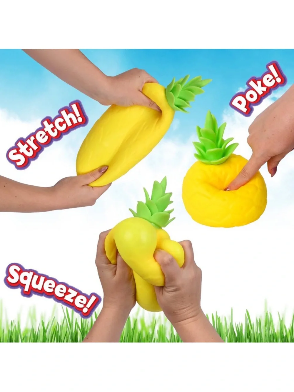 Sunny Days Squeezy Pineapple Fidget Toy | Limited Edition Americana | New